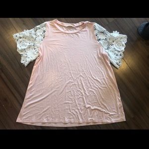 Lace sleeve top
